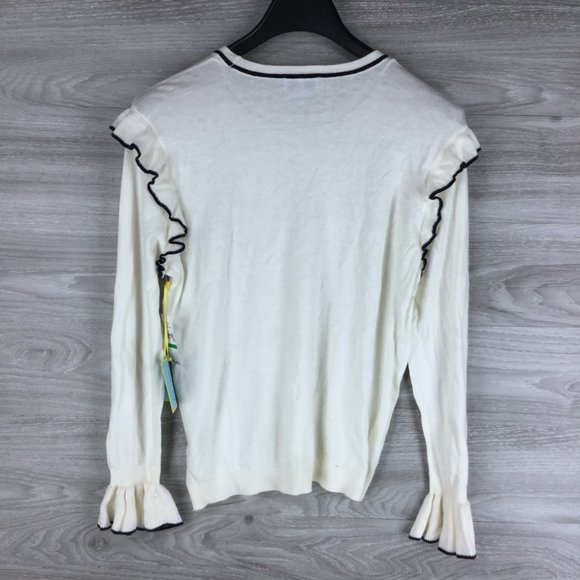 CeCe by Cynthia Steffe Contrast Ruffled Sweater - Picture 5 of 5